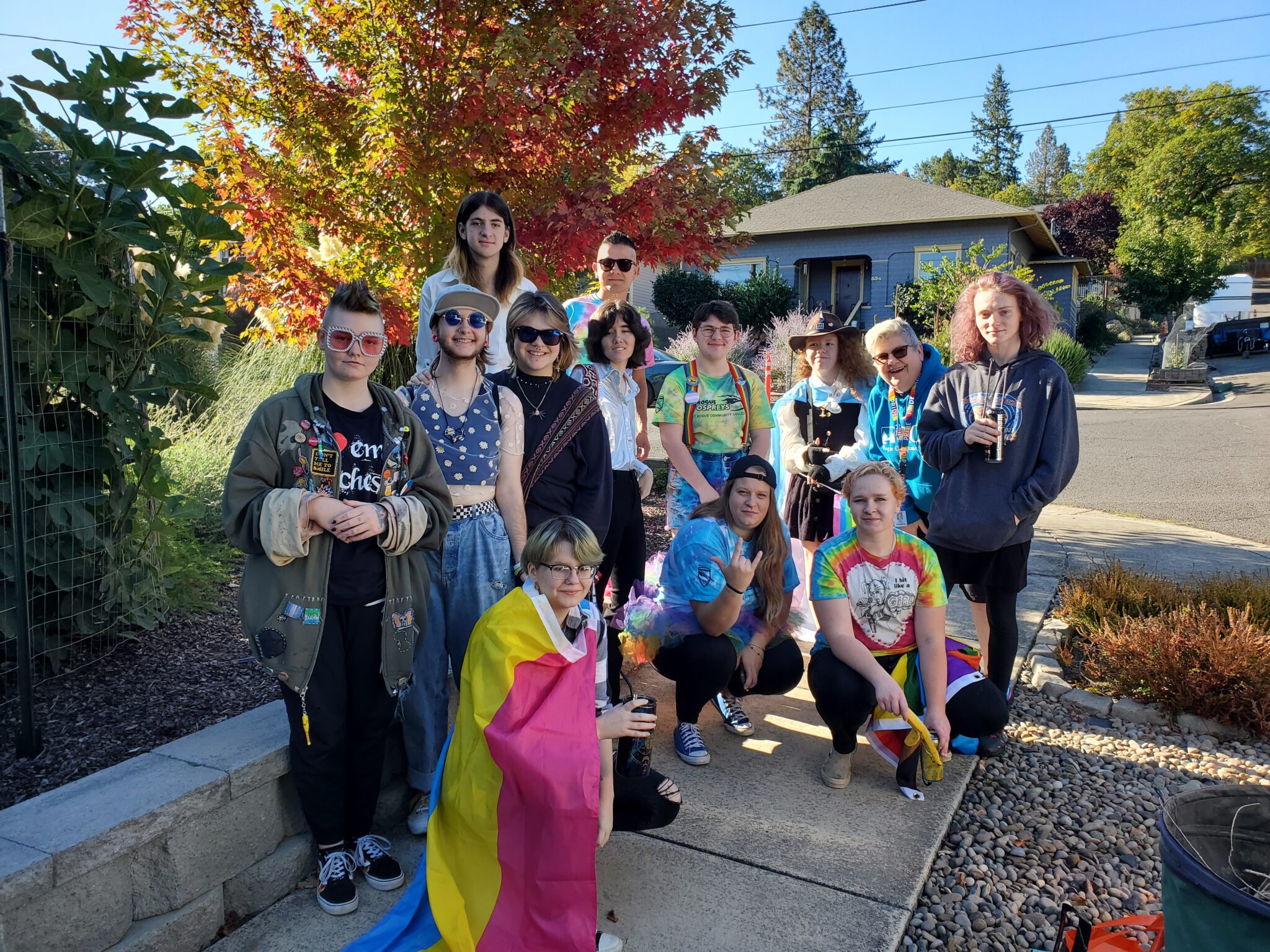 RCC Rainbow Club Walks in the Southern Oregon Pride Parade https